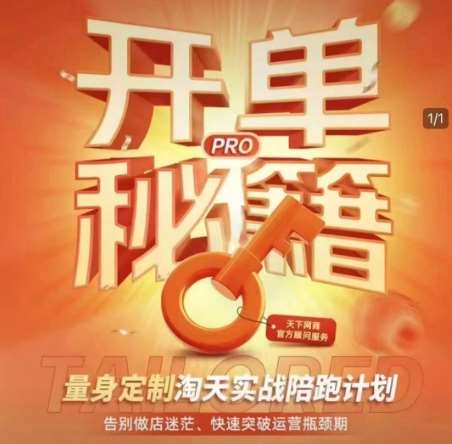 淘宝开单秘籍PRO，量身定制淘天实战陪跑计划，告别做店迷茫、快速突破运营瓶颈期-九节课