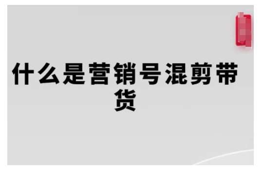 营销号混剪带货，从内容创作到流量变现的全流程，教你用营销号形式做混剪带货-九节课