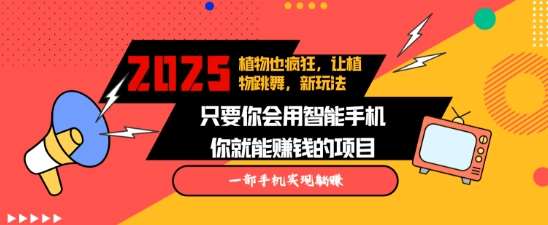 2025蓝海新玩法植物也疯狂，跳舞的植物视频有流量涨粉快，多平台去发布，轻松月入过W-九节课