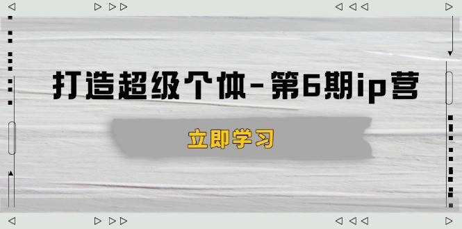 （14014期）打造 超级个体-第6期ip营：商业认知,产品设计,成交演练,解决知识变现难题-九节课